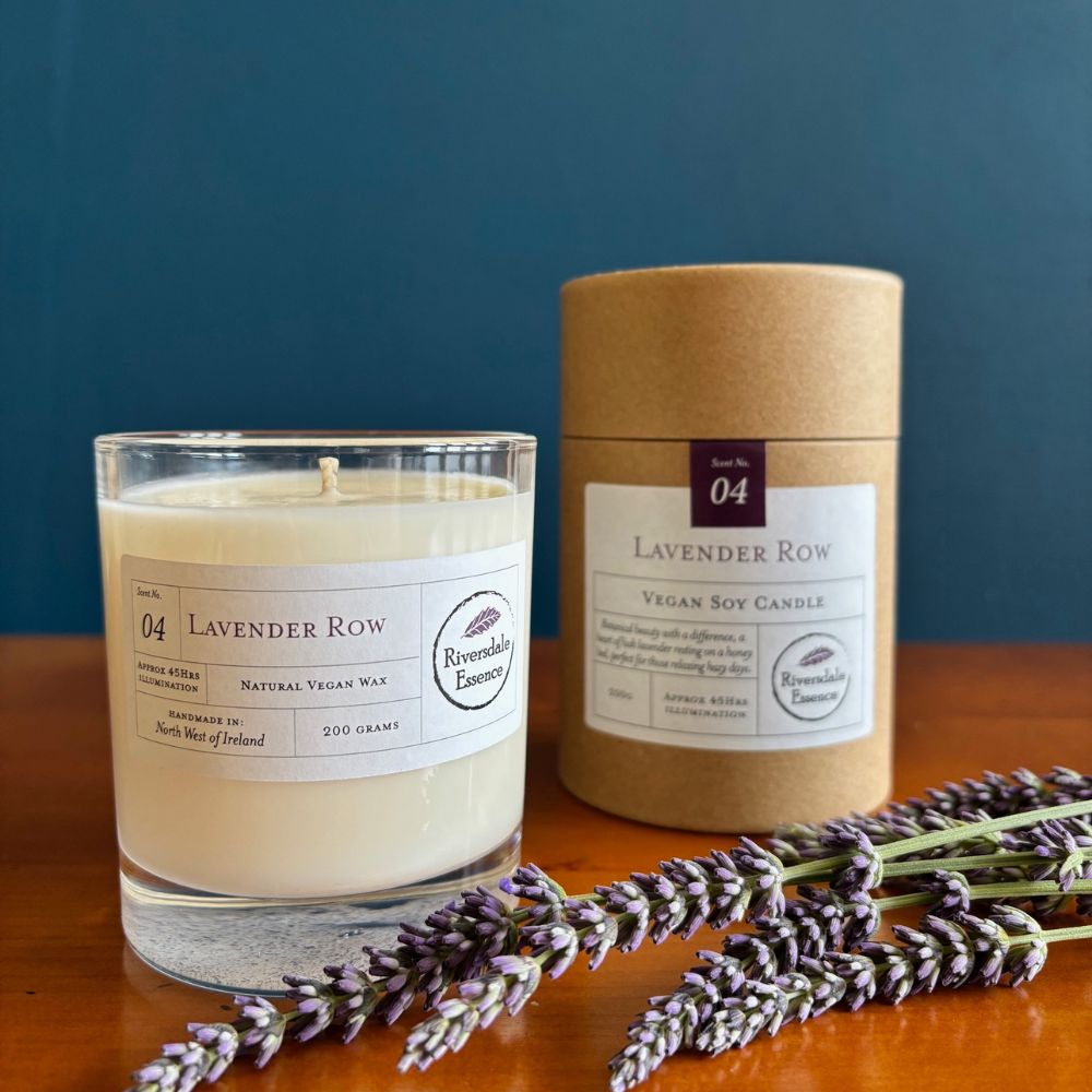 Handmade Lavender Row Candle