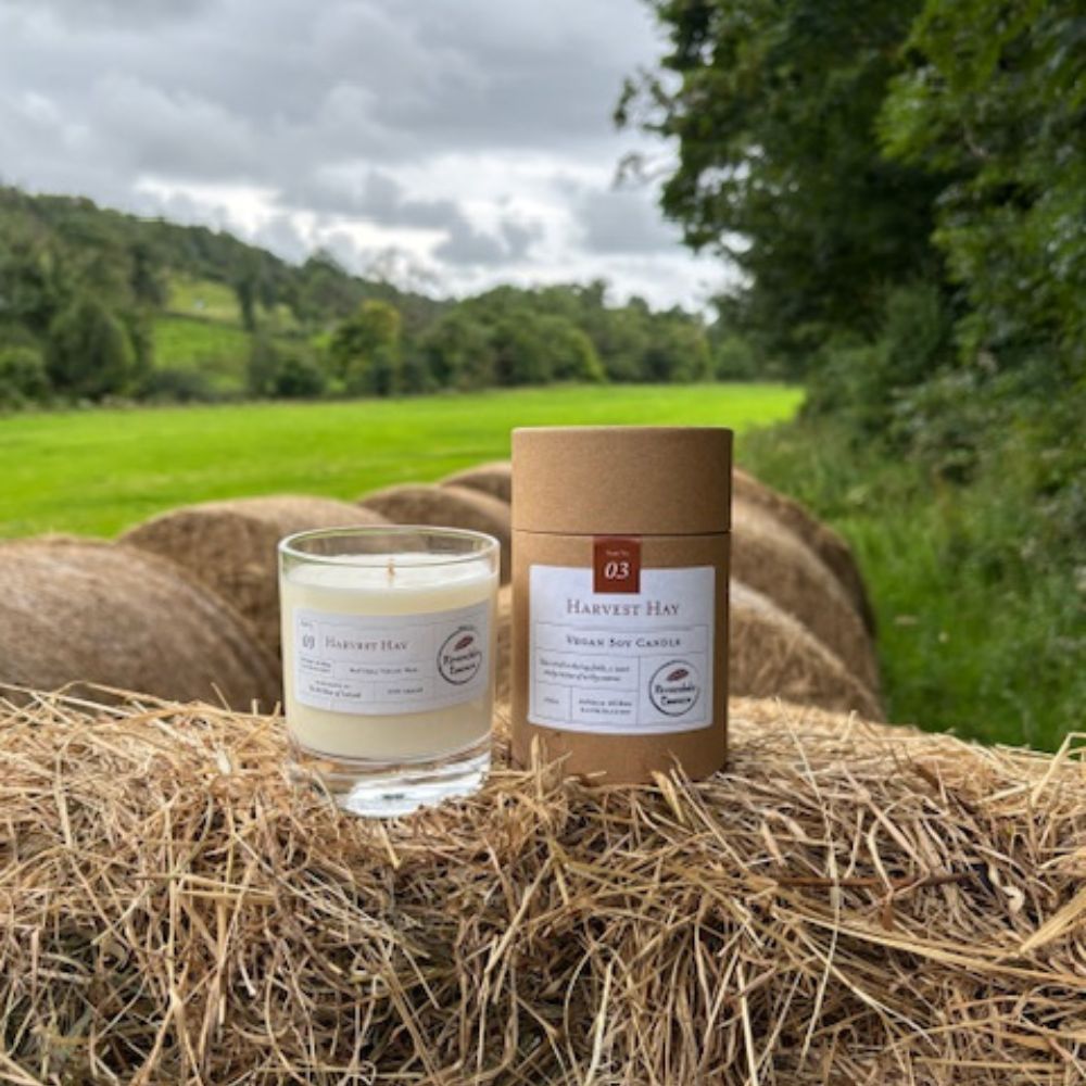 Handmade Harvest Hay Candle